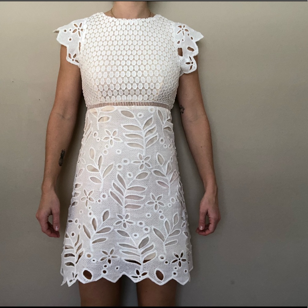 White crochet lace Dress